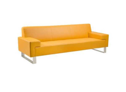 Orange 3-Seater Upholstery Sofa Leather Couch Three-Seater Living room Sofa
